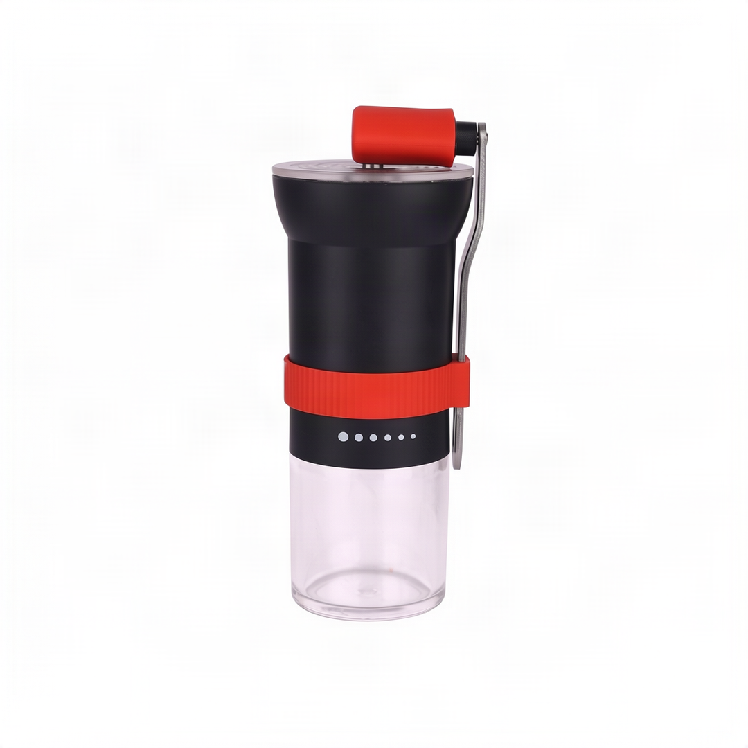 Manual coffee grinder with ceramic grinding mechanism, stainless steel
