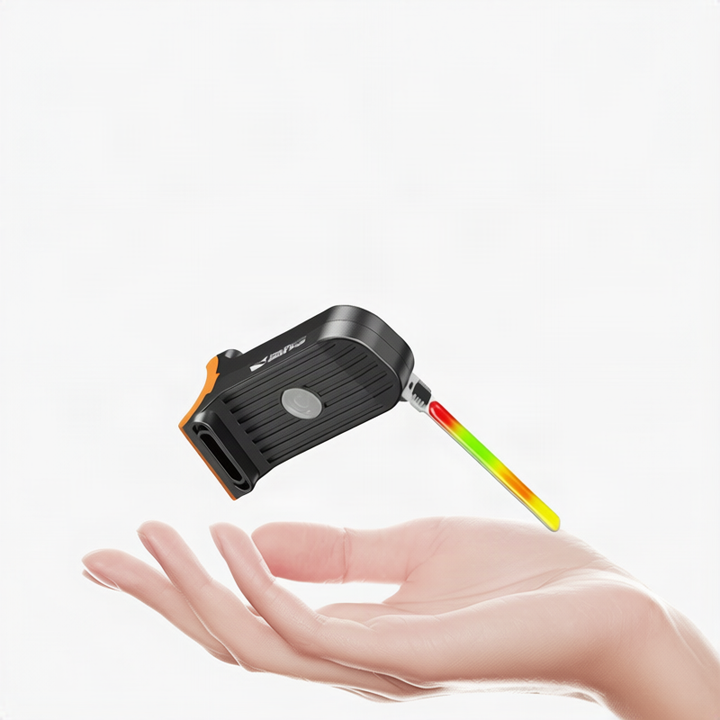 Bicycle rear light with flowing light effect, USB-C