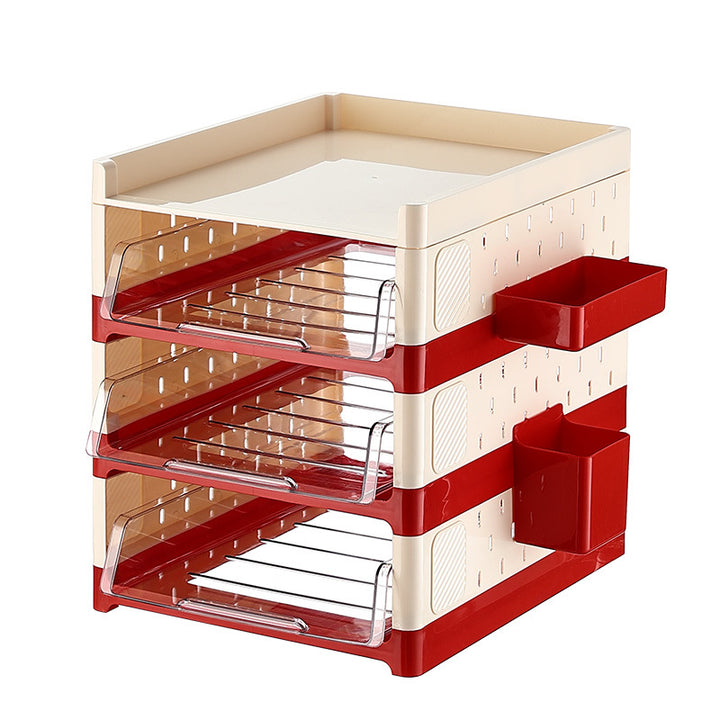 Lochplatte shelf with extendable compartments, 2-layer