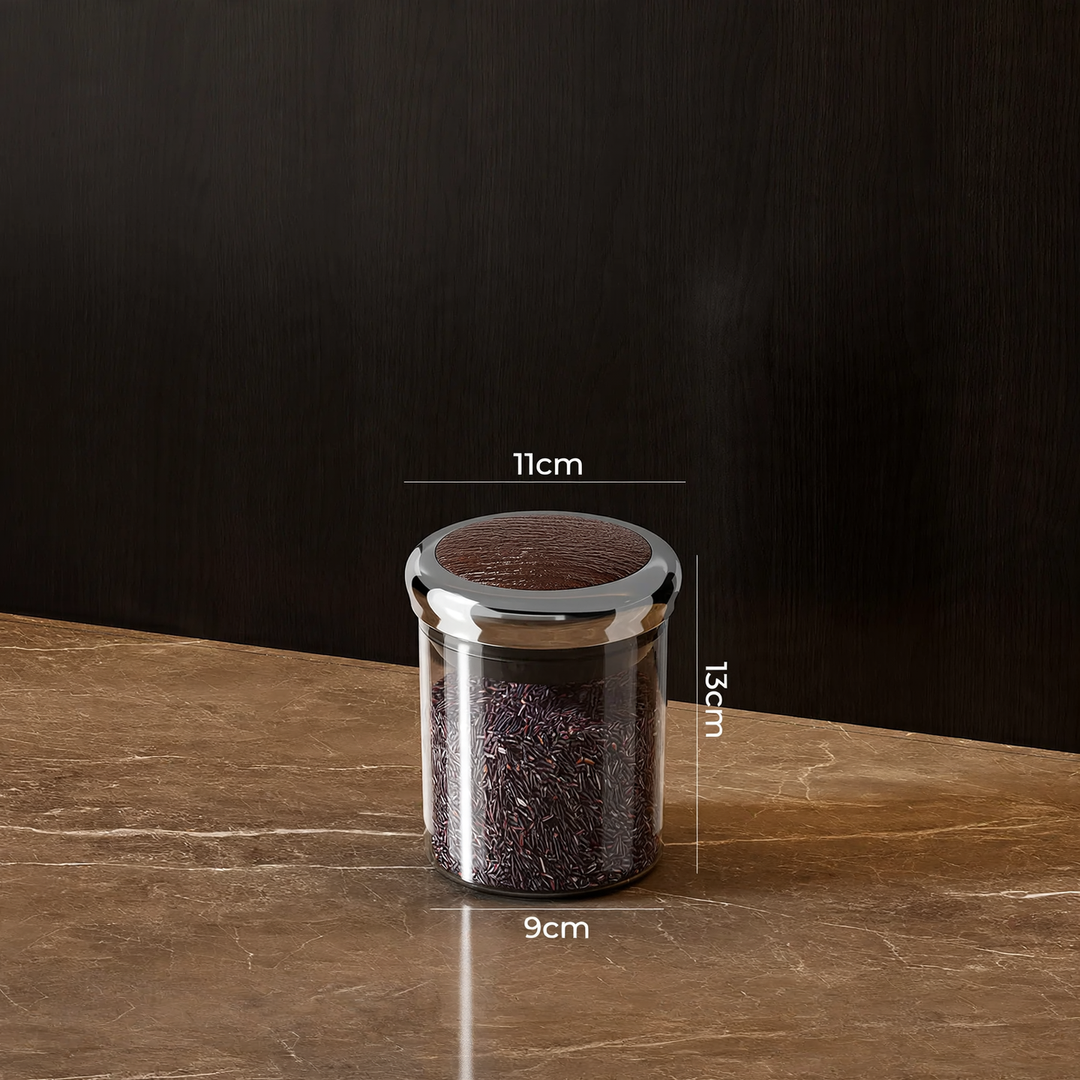 Storage container, round, food safe, with closure