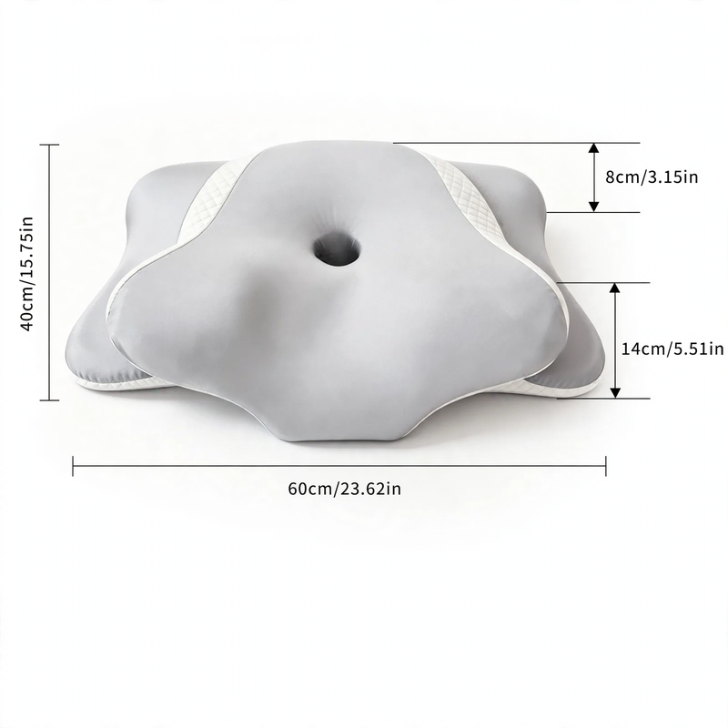 Neck support pillow made of memory foam, butterfly shape
