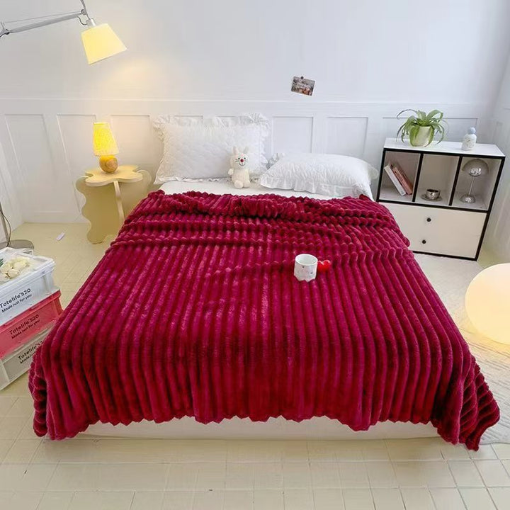 Coral fleece blanket, machine washable