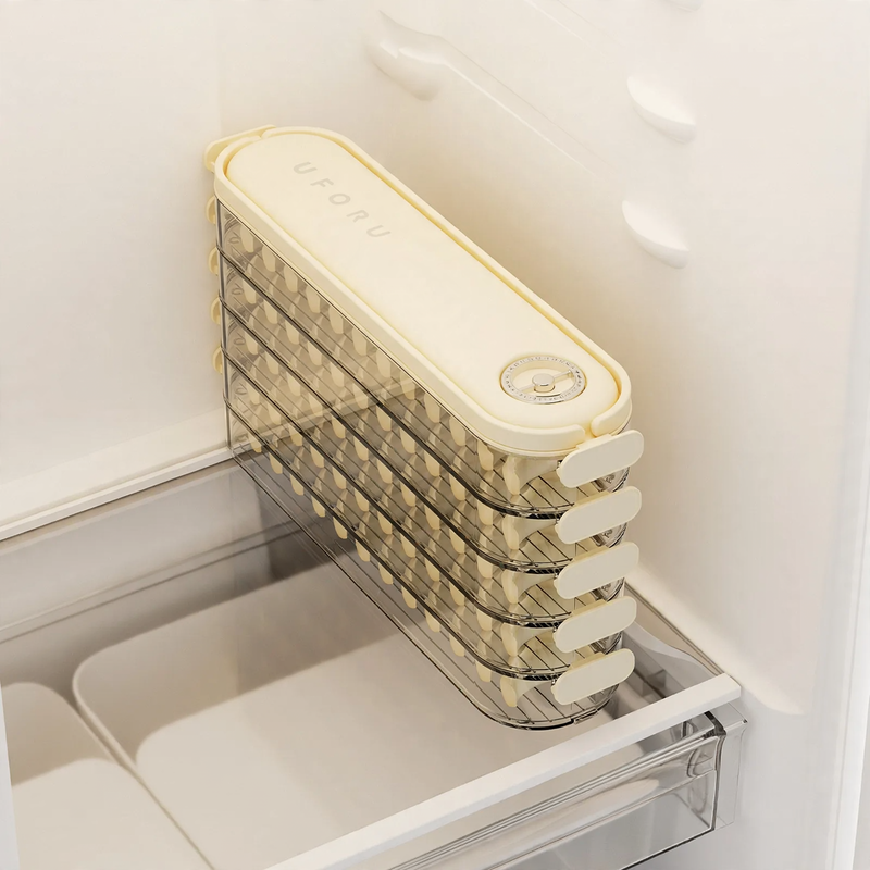 Multi-tier storage box for refrigerator, plastic