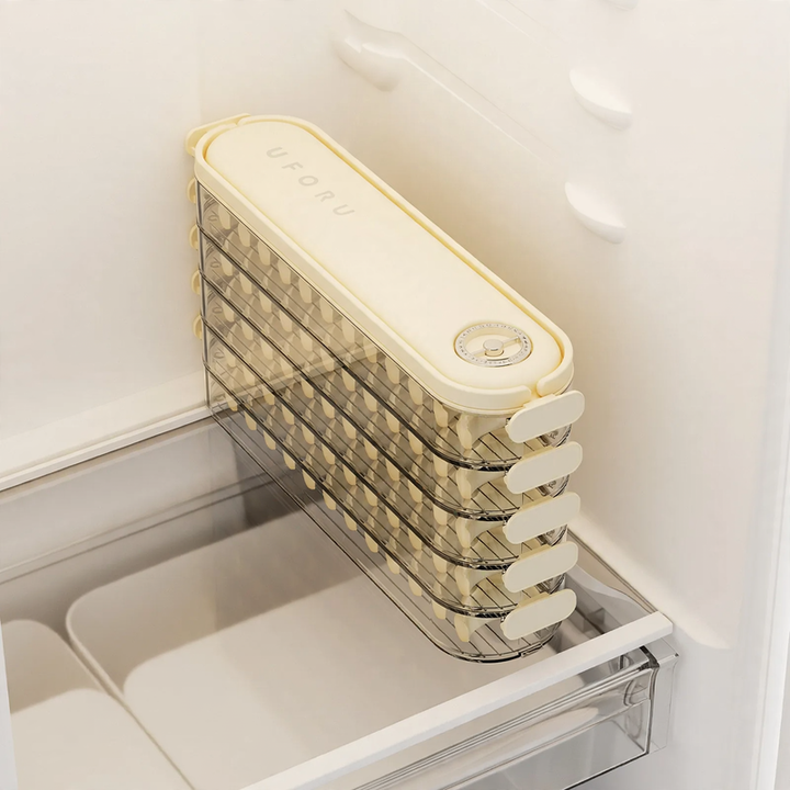 Multi-tier storage box for refrigerator, plastic