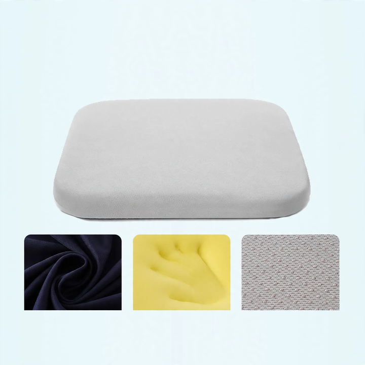 Seat cushion with memory foam, cotton blend