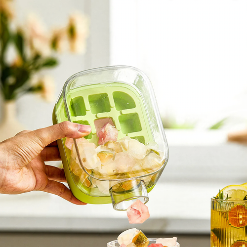 Silicone ice cube tray with pressure release