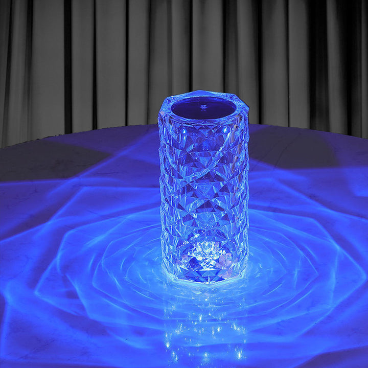 Crystal table lamp, 16 colors, remote control