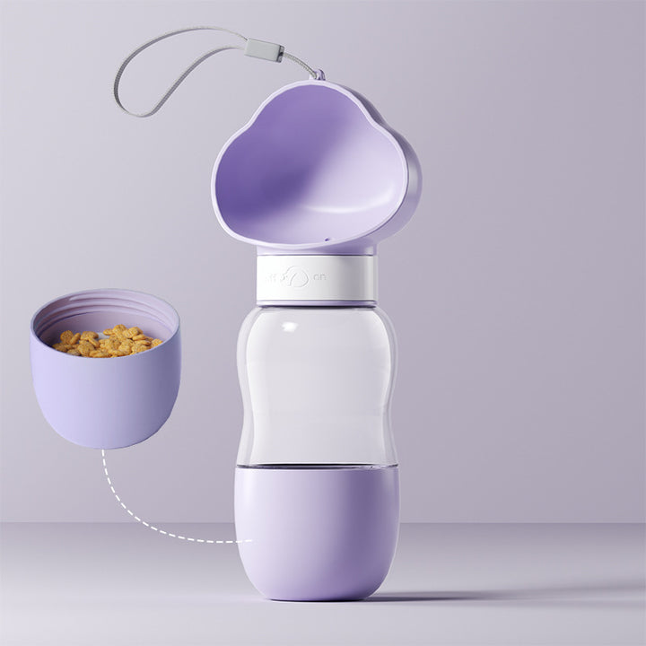 Pet drinking bottle, portable, plastic