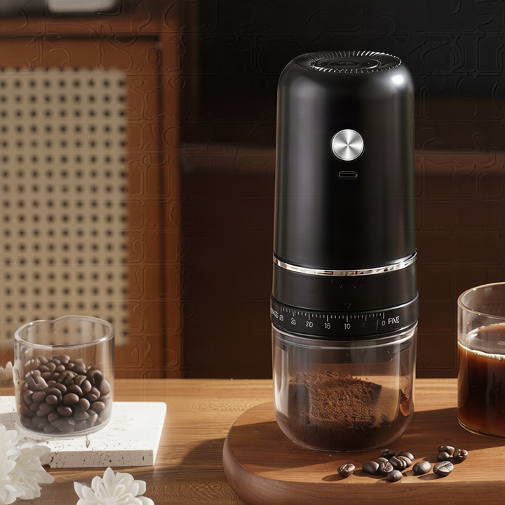 Manual coffee grinder made of stainless steel