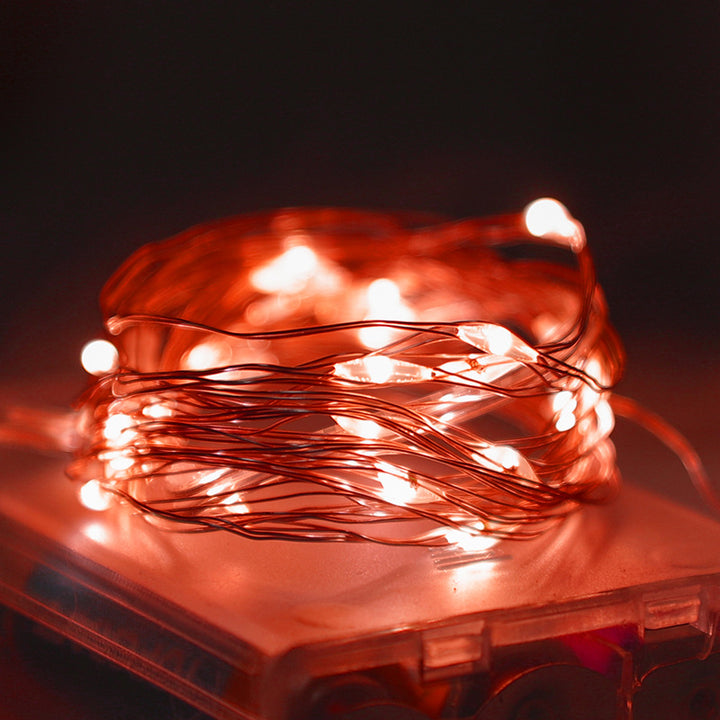 LED string lights, 10 m, 100 lights, USB/battery