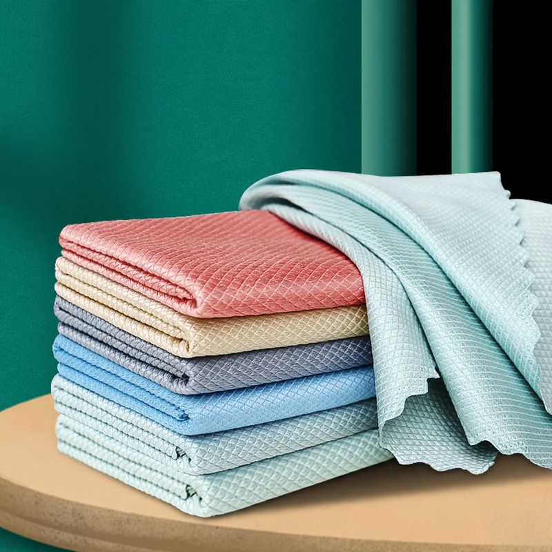 Microfiber cleaning cloths, 4-piece set