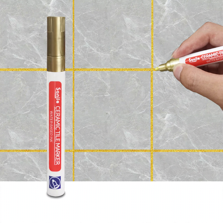 Grout pen for ceramic tiles in various colors