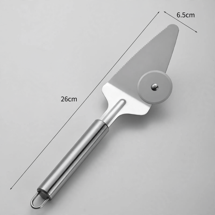 Pizza cutter and cake tool set