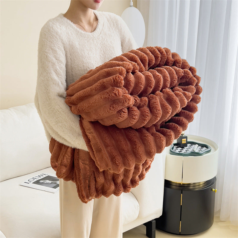 Fleece blanket made of coral fleece, 1500–2000 g