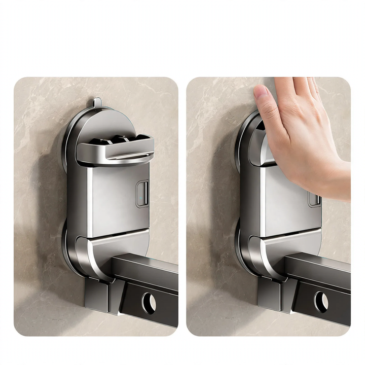 Hanging drying rack with suction cup, aluminum