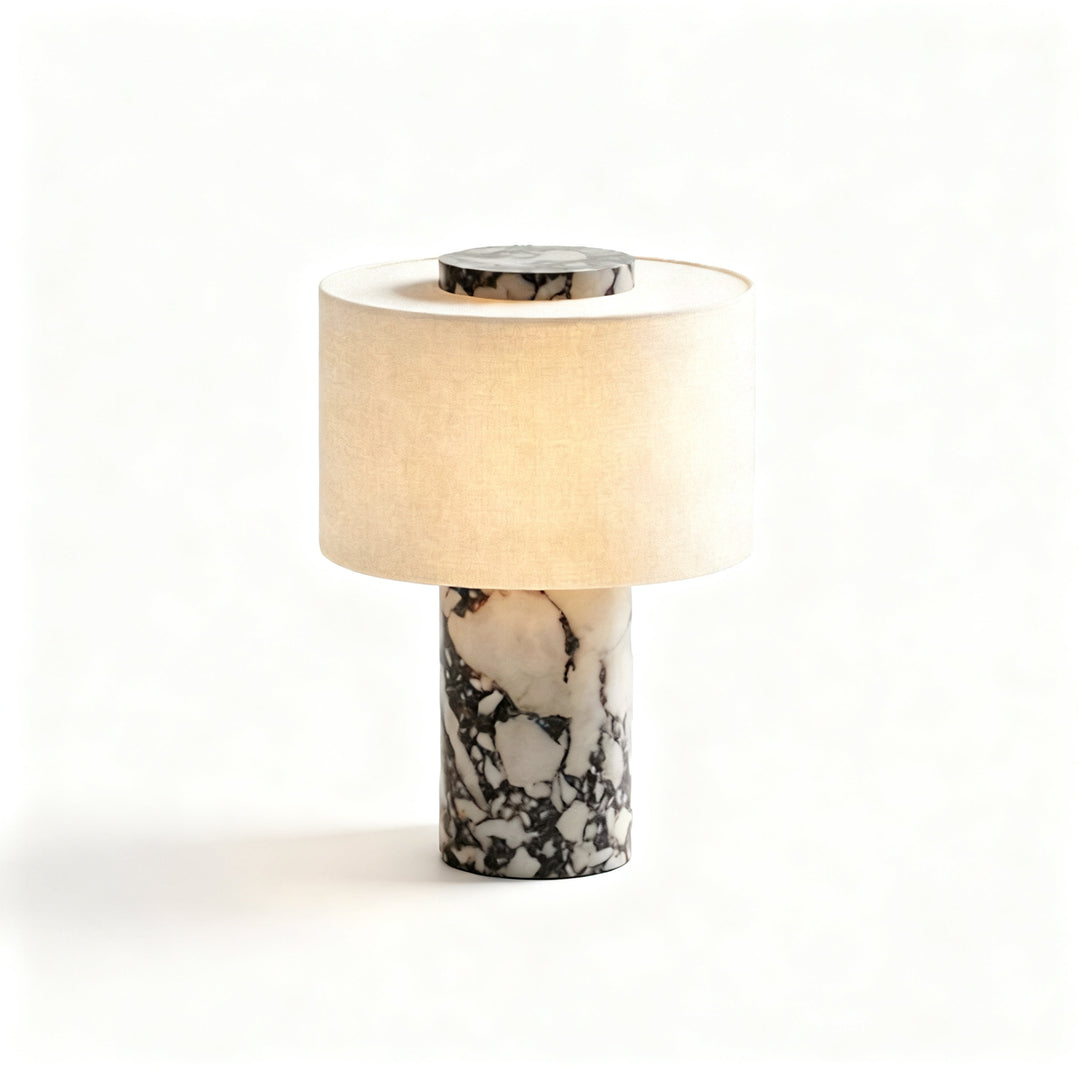 Marble table lamp model 1011, rechargeable or mains-powered