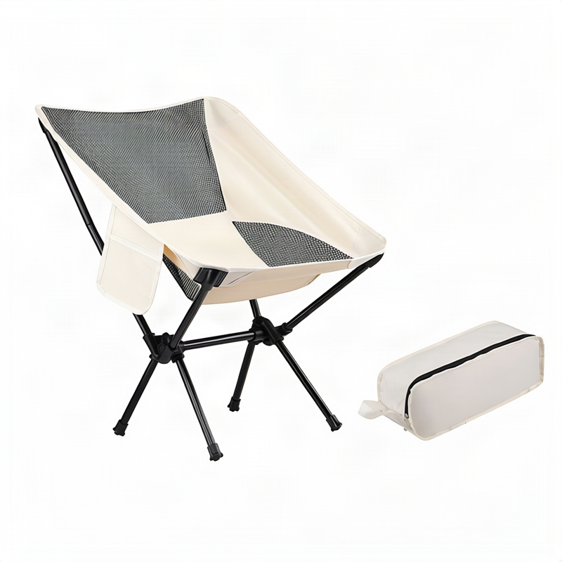 Light folding chair with backrest, carbon steel