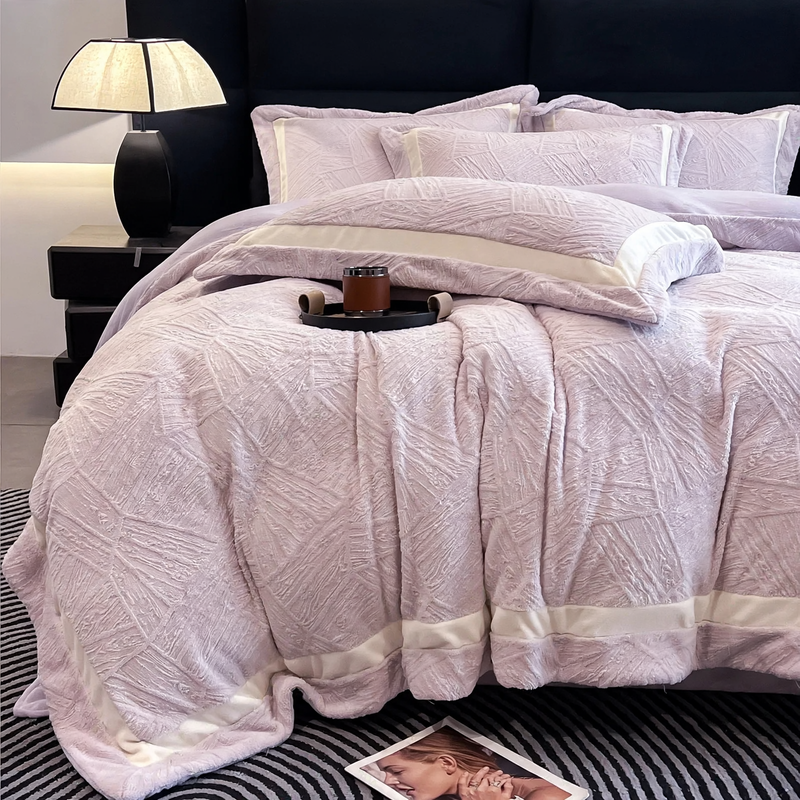 Flannel bed linen set, 4-piece, winter
