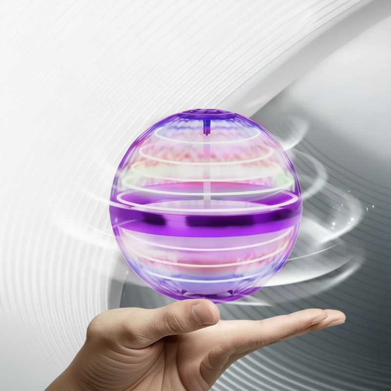 LED flying ball, glowing, with remote control