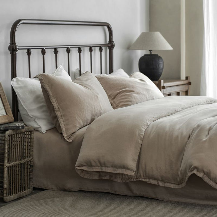 Lyocell Bed Linen Set, 4-piece, Vintage Look