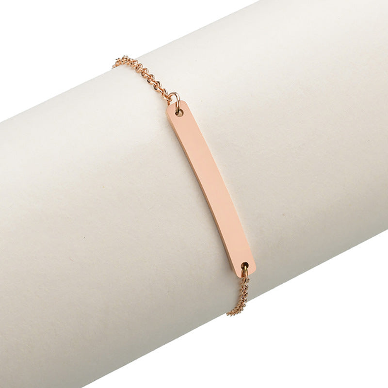 Stainless steel bracelet with geometric design