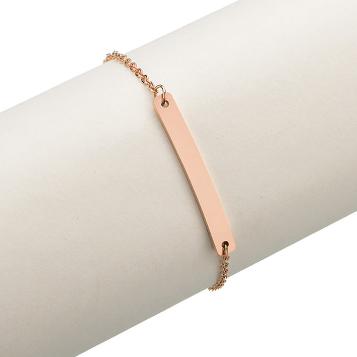 Stainless steel bracelet with geometric design