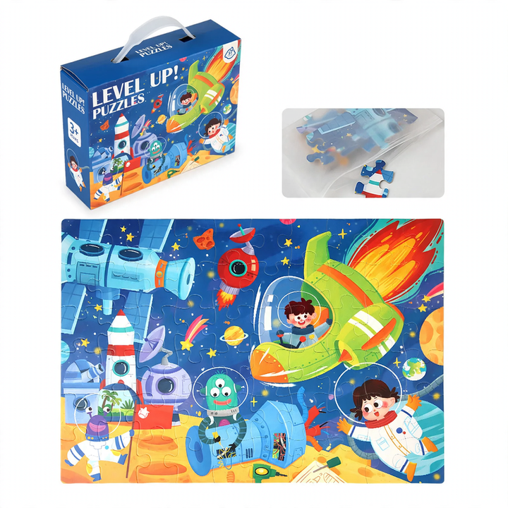 Wood Puzzle Set Little Explorer, 6 Designs