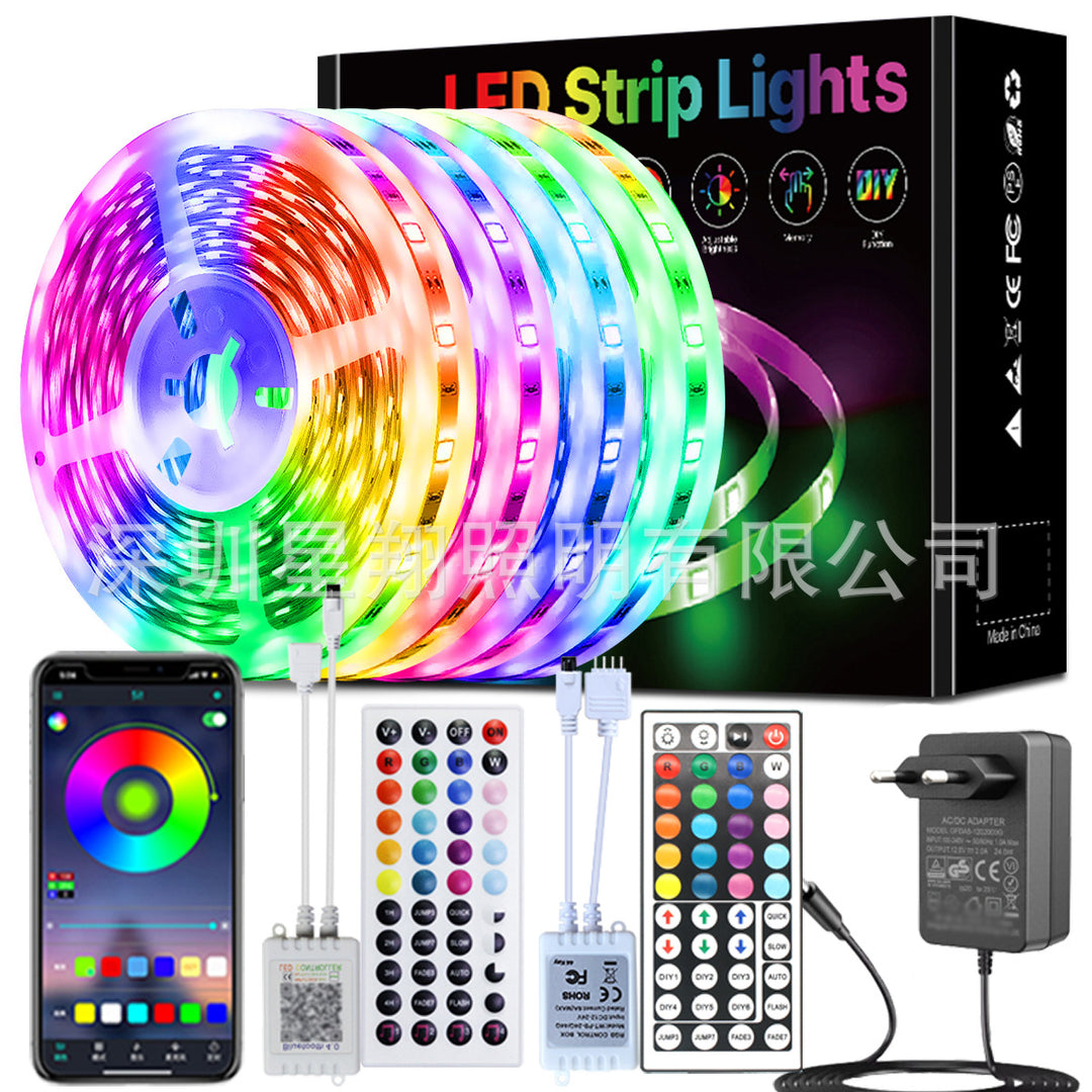 RGB LED strip 5050, controllable via app and remote control