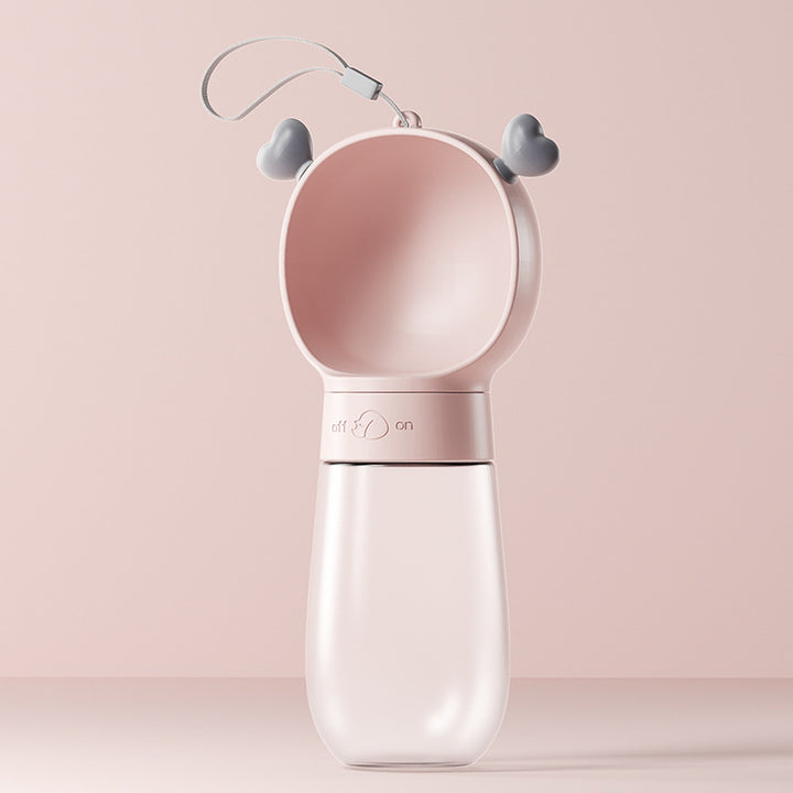 Pet drinking bottle, portable, plastic