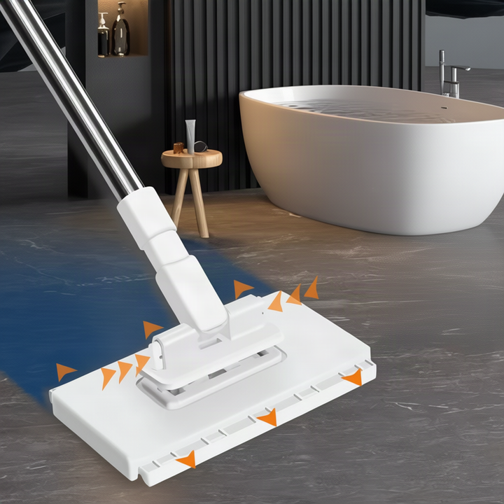 Flat mop with wringing function, stainless steel, 100 cm