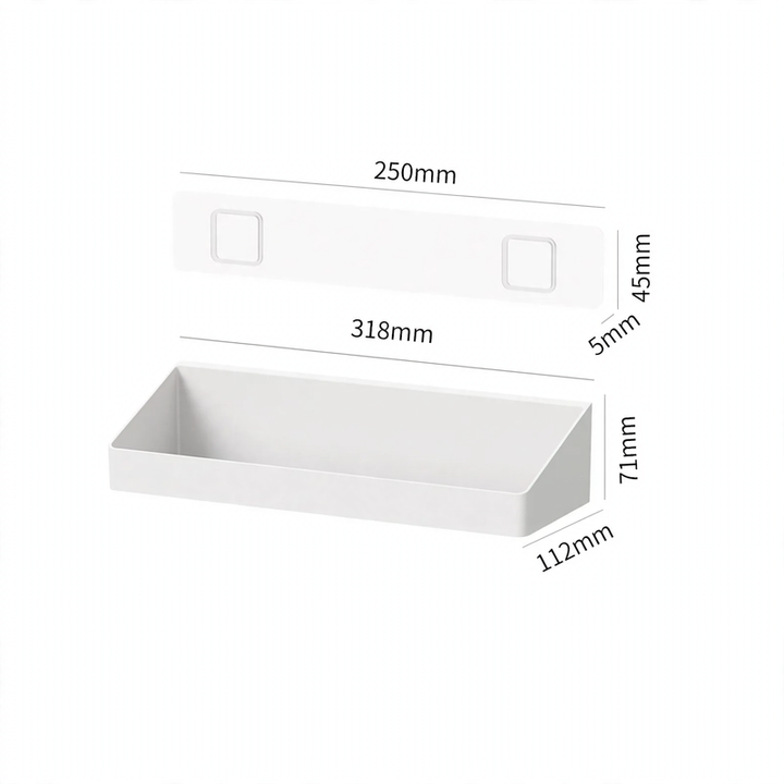 Wall-mounted spice rack without drilling