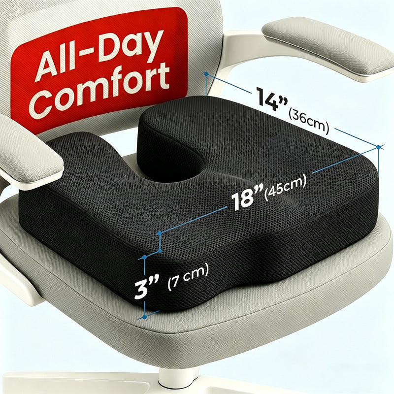 Memory Foam Seat Cushion with Gel Cooling