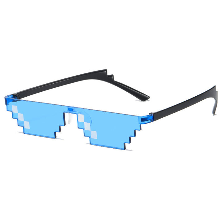 Pixel glasses with geometric pattern