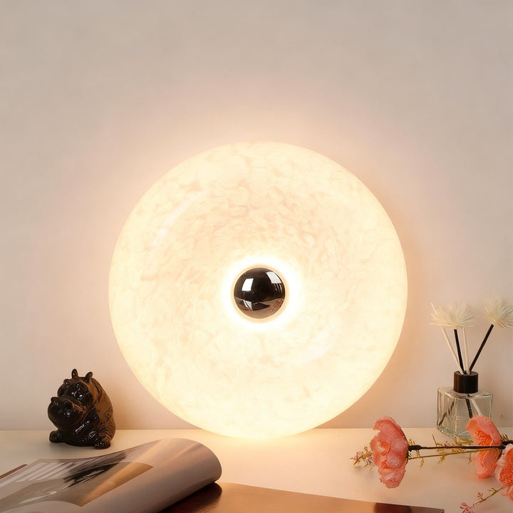 Donut wall and table lamp with touch dimmer