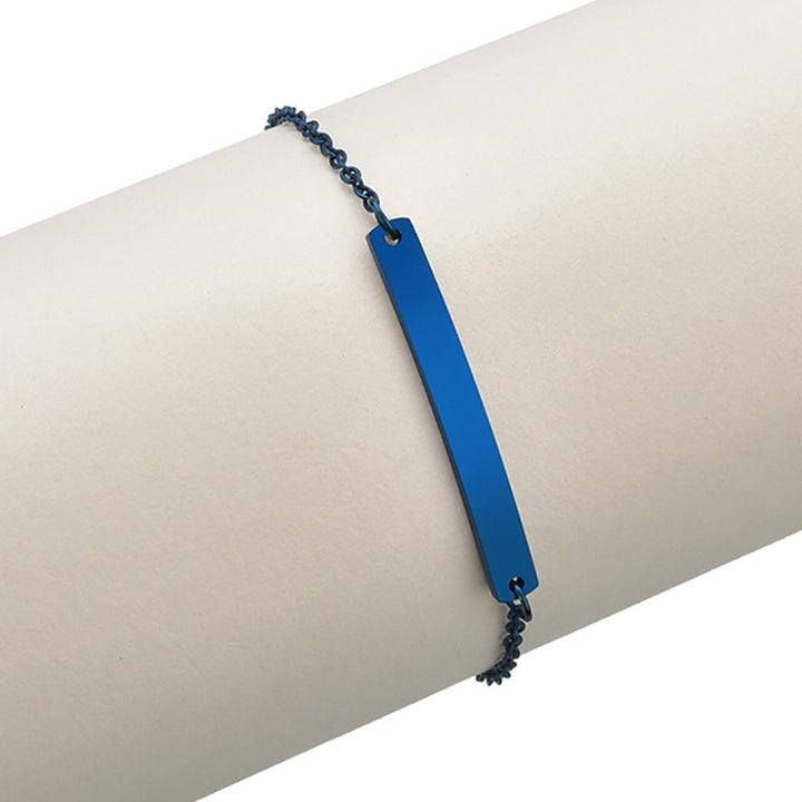 Stainless steel bracelet with geometric design