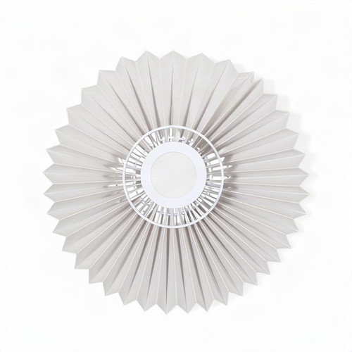 Fabric lampshade, linen, pleated