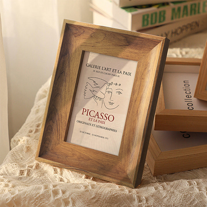 Wood picture frame, rectangular, 15 × 42 cm