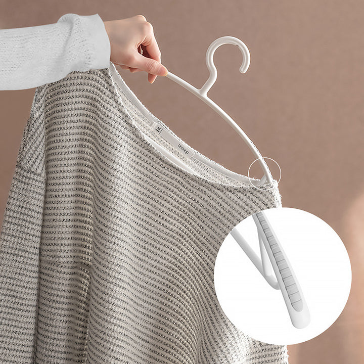 Plastic hangers, non-slip, shoulder-friendly