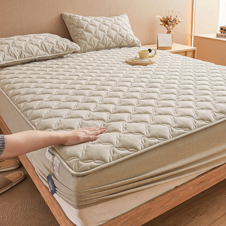 Waterproof fitted sheet made of cotton, 180 cm