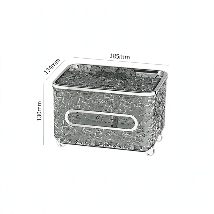 Plastic table tray for tissues and remote control