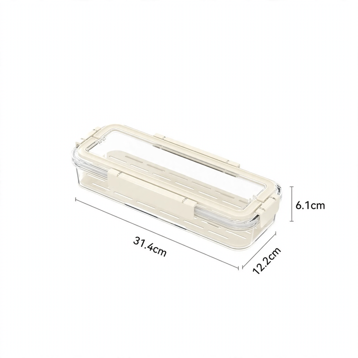 Portable fresh-keeping box with drip tray