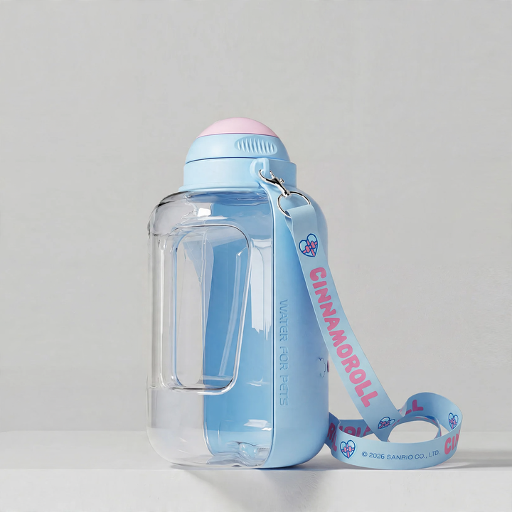 Pet drinking bottle, portable, plastic