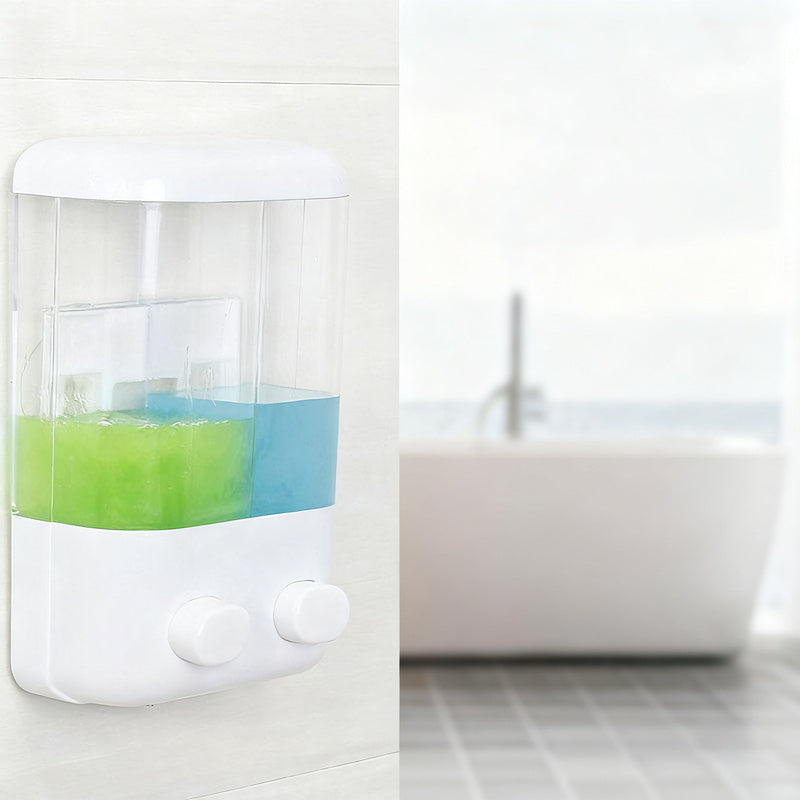 Wall-mounted soap dispenser, plastic