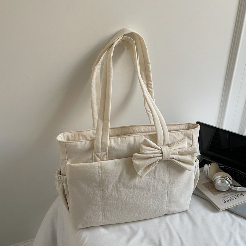 Cotton shoulder bag, tote style