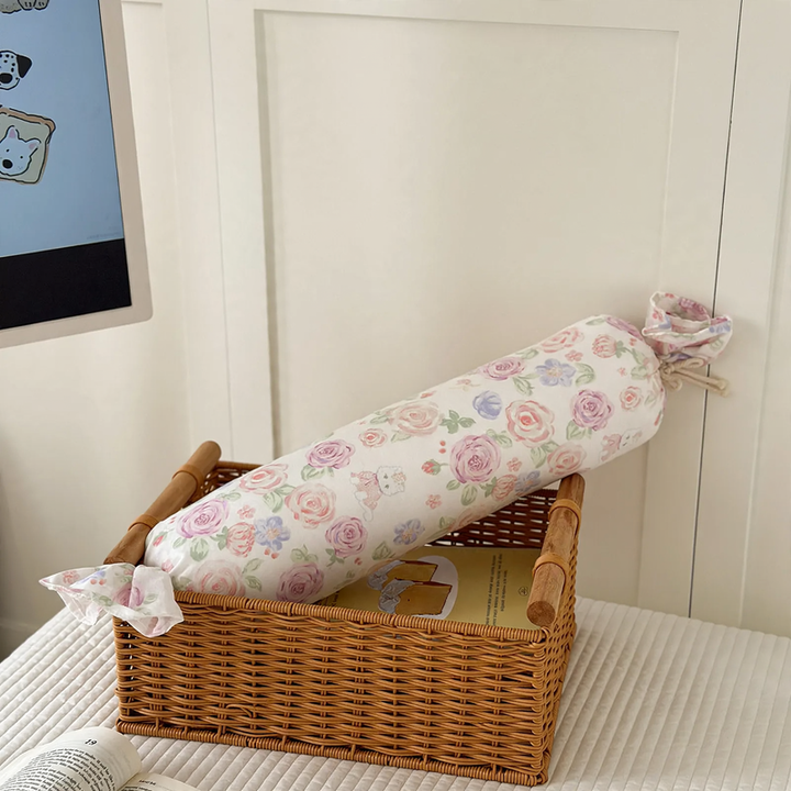 Cotton baby side sleeper pillow, cylindrical