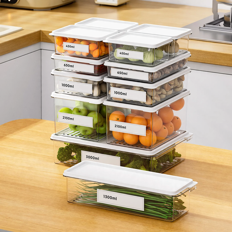 Refrigerator storage box, sealed, various sizes