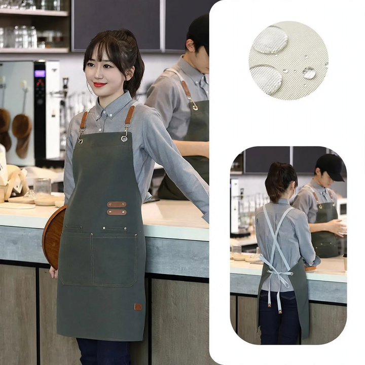 Apron with cross straps