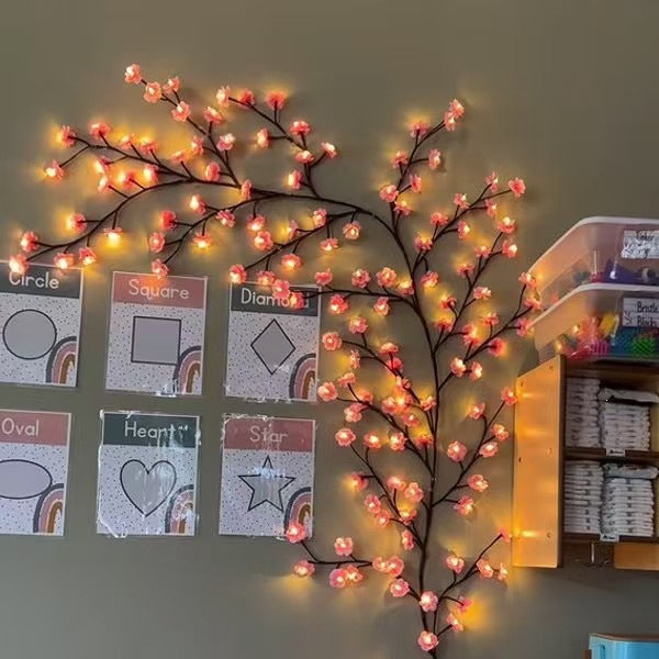 LED decorative light with cherry blossom design