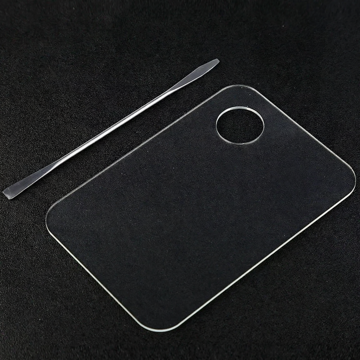 Nail mixing palette made of stainless steel, different shapes