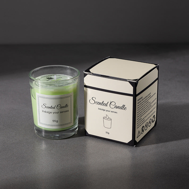 Scented candle in cup shape, soy wax